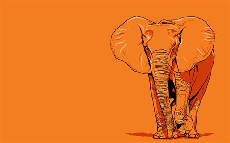 Fond d'écran : illustration, dessin animé, éléphant, mammifère ...