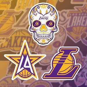 Stickers Pack Los Angeles Vinyl Lakers Aesthetic Stickers Pack - Etsy