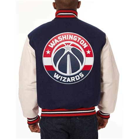 Domestic Wool Washington Wizards Tow-tone Varsity Jacket - Jacket Makers