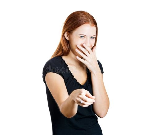 Laughing woman pointing stock image. Image of funny, joyful - 37954317