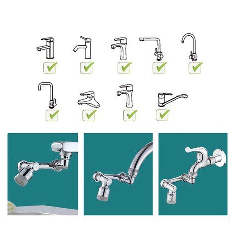 Universal 1080° Rotating Faucet Water Faucet Filter Faucet Functional Kitchen Bathroom Faucet ...