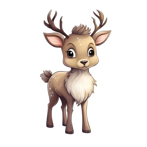 Cute Christmas Reindeer Cartoon Character Isolated On A White, Funny Santa, Cute Deer, Funny ...