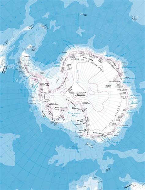 Antarctica physical map