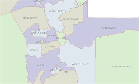 ArcGIS - Utah School District Boundaries | Duchesne county, Park city, Summit county