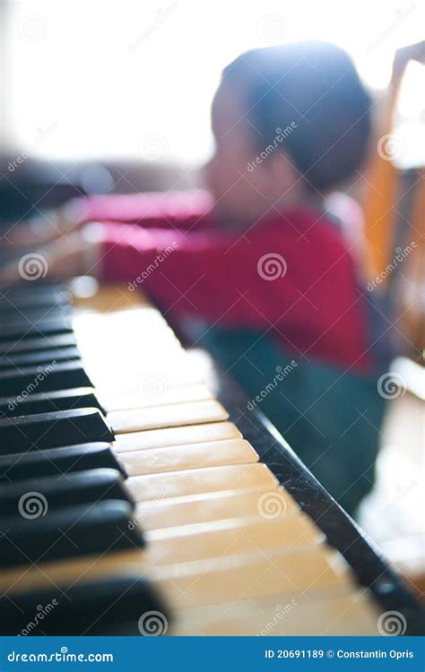 Piano playing baby stock image. Image of music, education - 20691189