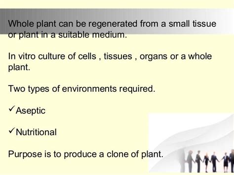 Applications of tissue culture