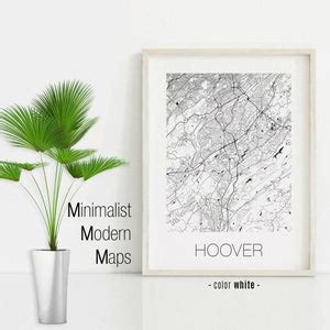 Hoover Alabama Hoover AL Map Hoover Map Hoover Print - Etsy