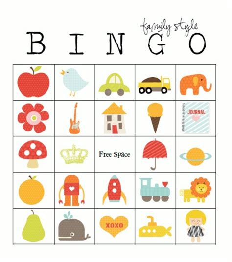 Family bingo | Bingo card template, Bingo for kids, Printable games for kids