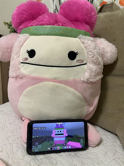 My son makes statues of all of his Squishmallows in Minecraft : r/squishmallow