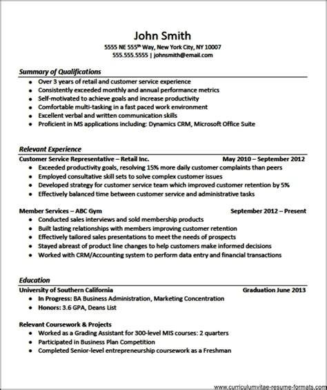 Professional Resume Templates For Experienced - Free Samples , Examples ...