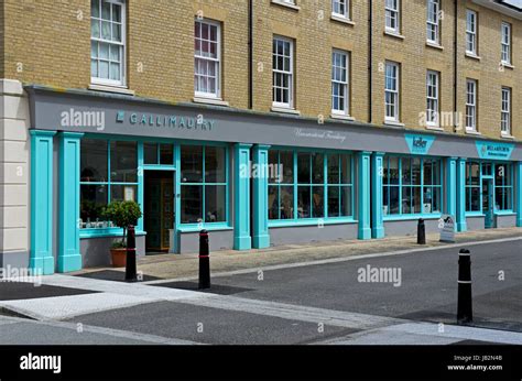 Shops in Poundbury, Dorset, England UK Stock Photo - Alamy