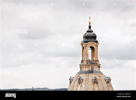 Aerial view over roofs to Frauenkirche in Dresden Stock Photo - Alamy