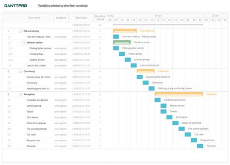 Wedding planning timeline template | Excel Template | Free Download