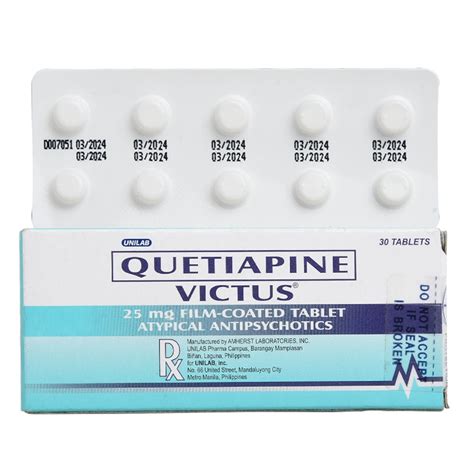 VICTUS, Quetiapine 25Mg 1 Tablet [Prescription Required] | Watsons Philippines