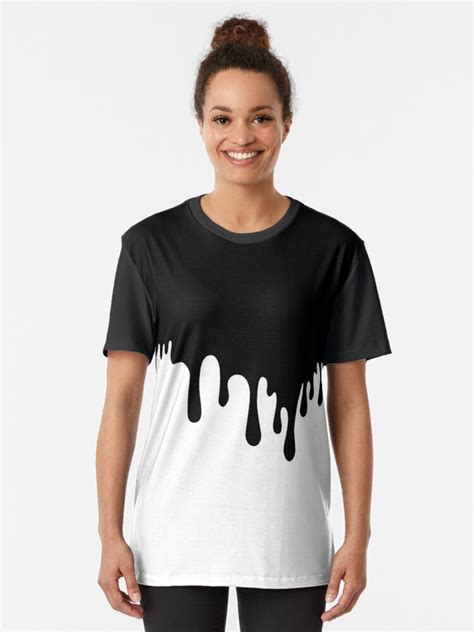 "Black Paint Drip" T-shirt for Sale by Laylooo | Redbubble | black graphic t-shirts - white ...