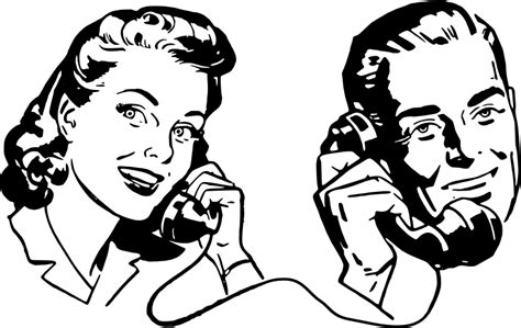 personas hablando por telefono#R##N# - Clip Art Library