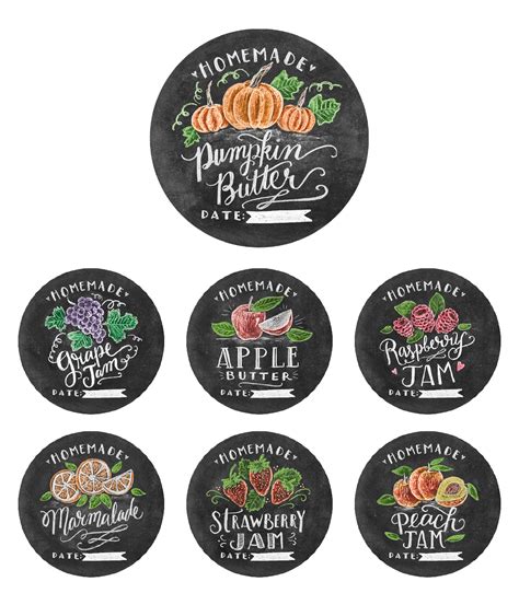 Chalk Art Jam Labels Hand-Drawn by Valerie McKeehan | Worldlabel Blog