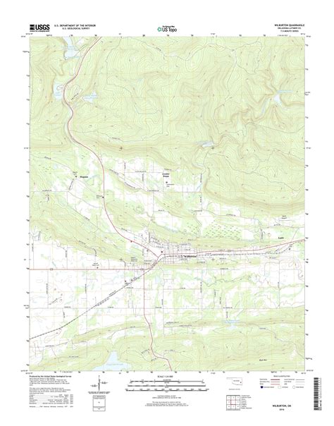 MyTopo Wilburton, Oklahoma USGS Quad Topo Map