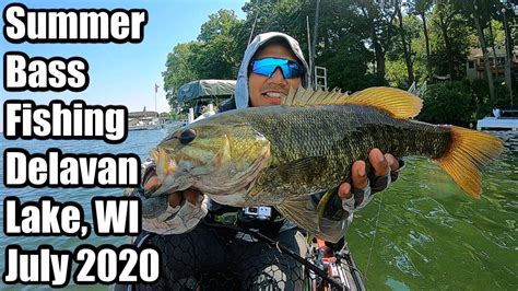 Summer Bass Fishing At Delavan Lake, WI July 2020 - YouTube