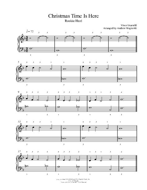 Christmas Time Is Here by Vince Guaraldi Sheet Music & Lesson | Rookie Level