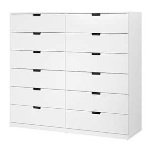 NORDLI 12-drawer chest, white, 63x57 1/8" - IKEA | Nordli 12 drawer chest, Ikea bedroom storage ...