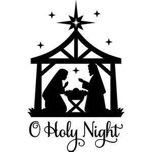 Silhouette Design Store: o holy night nativity in 2022 | Nativity silhouette, Nativity scene ...