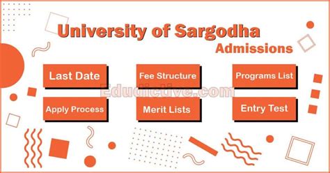 UOS Admissions 2021 - University of Sargodha (Last Date, Fee, Merit)