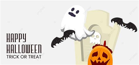 Happy Halloween October Ghost Banner Background, Halloween, October, Banner Background Image for ...