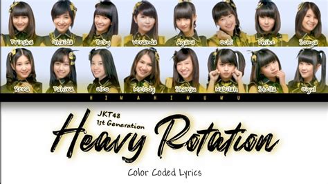 JKT48 - Heavy Rotation | Color Coded Lyrics - YouTube