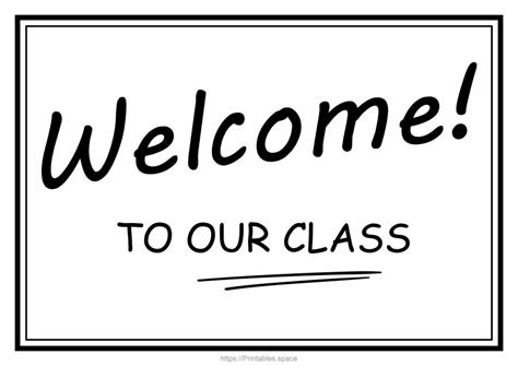 Simple Welcome Sign For Classroom - Free Printables