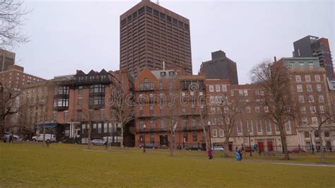 Boston Common Park in the City Center - BOSTON. UNITED STATES - APRIL 5 ...