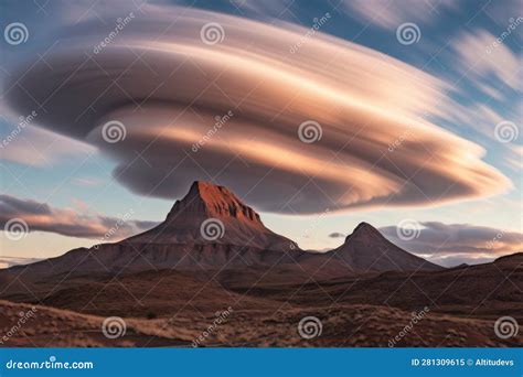 Time-lapse Sequence of Lenticular Clouds Forming Over a Rocky Summit ...