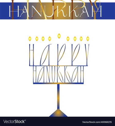 Happy hanukkah typography design banner Royalty Free Vector