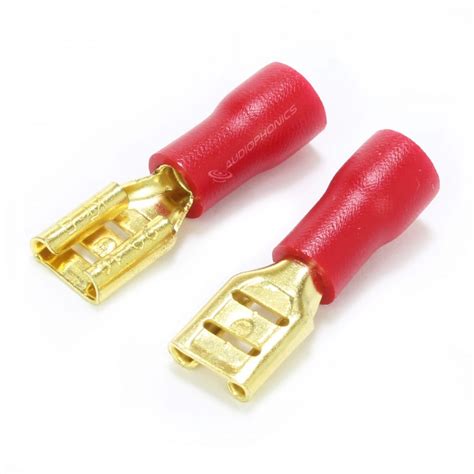 MUNDORF 4.8G Female Blade Connectors 4.8mm Isolated Gold Plated 0.5-1 ...