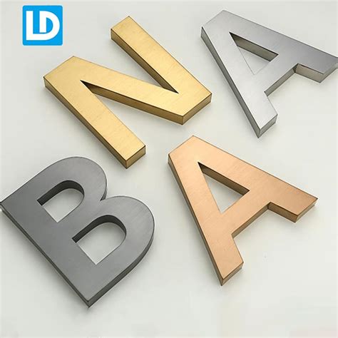 3D Metal Letter Custom Stainless Steel Non-illuminated Signs - Lindo Sign