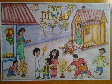 Happy Diwali Drawing at GetDrawings | Free download