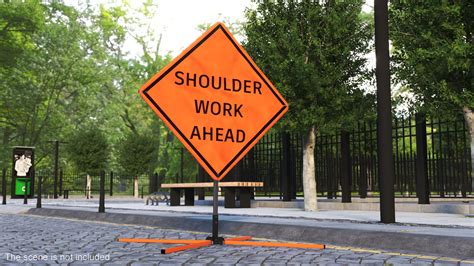 Shoulder Work Ahead Traffic Control Sign 3D Model $24 - .3ds .blend .c4d .fbx .max .ma .lxo .obj ...