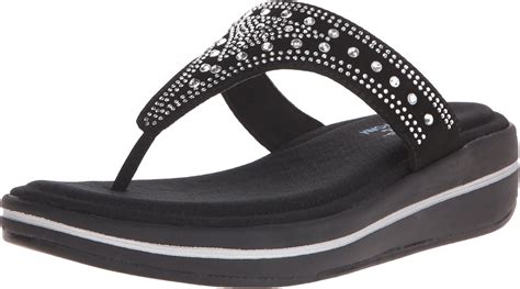 Amazon.com | Skechers Cali Women's Upgrades-studly Flip Flop | Flip-Flops