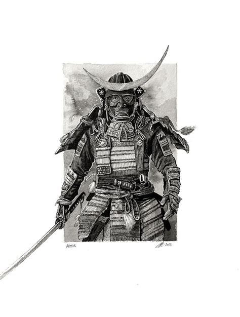 Samurai Ghost of Tsushima Samurai Illustration - Etsy