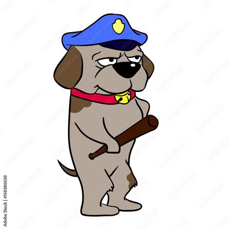 Police Dog Cartoon