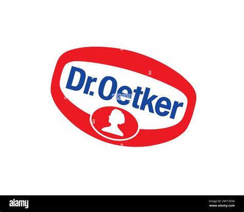 Dr. Oetker, rotated logo, white background B Stock Photo - Alamy