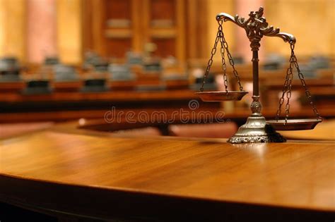 Decorative Scales of Justice in the Courtroom Stock Image - Image of ...