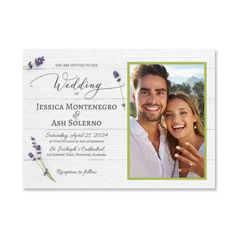 Lavender Wedding Invitation Card