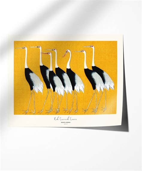 Ogata Korin-Red Crowned Cranes Poster - Duwart - Japanese Art Prints