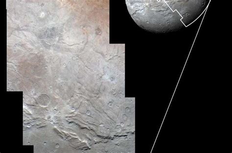 Pluto's big moon Charon reveals a colorful and violent history