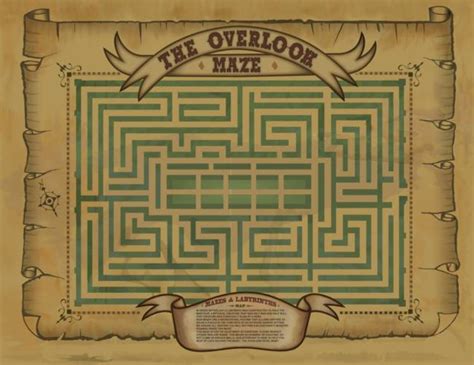 Overlook Hotel Maze Map by Dave Delisle