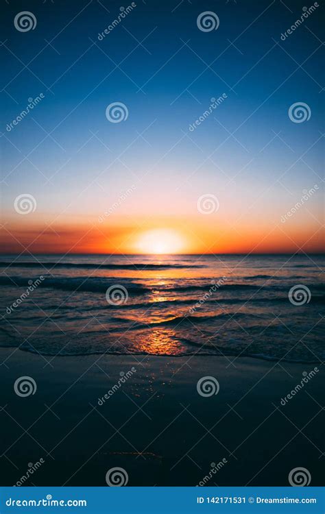 Dark Ocean Sunset stock image. Image of melbourne, last - 142171531