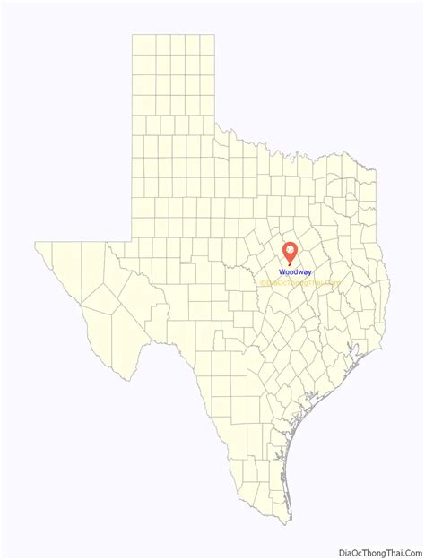 Map of Woodway city, Texas