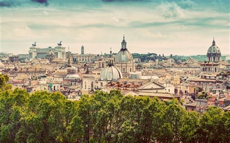 Download wallpapers Rome, 4k, panorama, cityscapes, old buildings, Italy, Europe for desktop ...