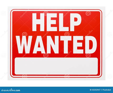 Help Wanted Sign stock image. Image of advertise, plastic - 45352947